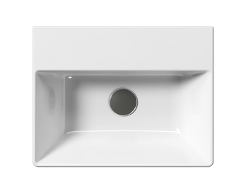 KUBE X 45X35 - Rectangular ceramic washbasin with overflow by GSI ceramica - view 3
